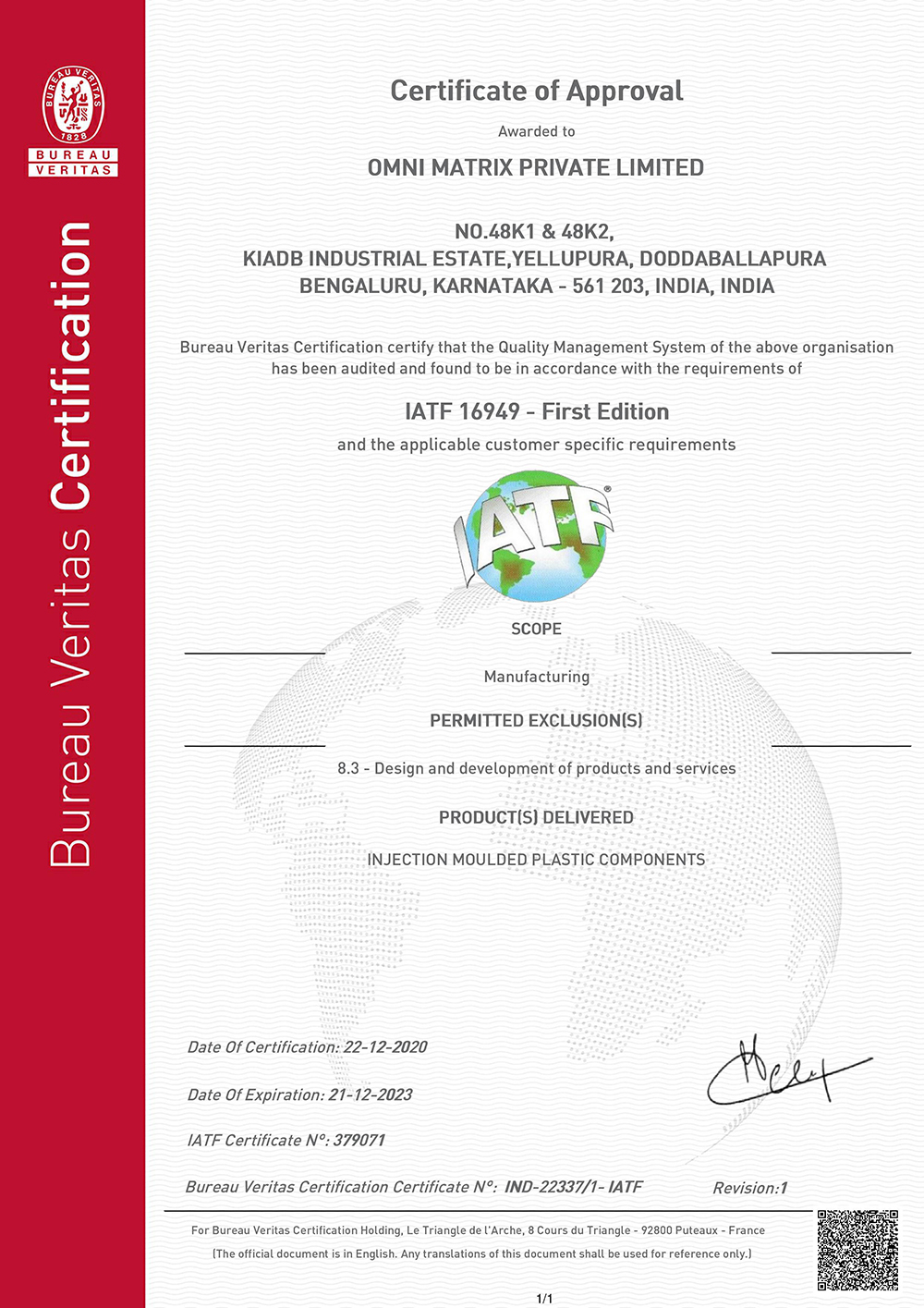 Certification