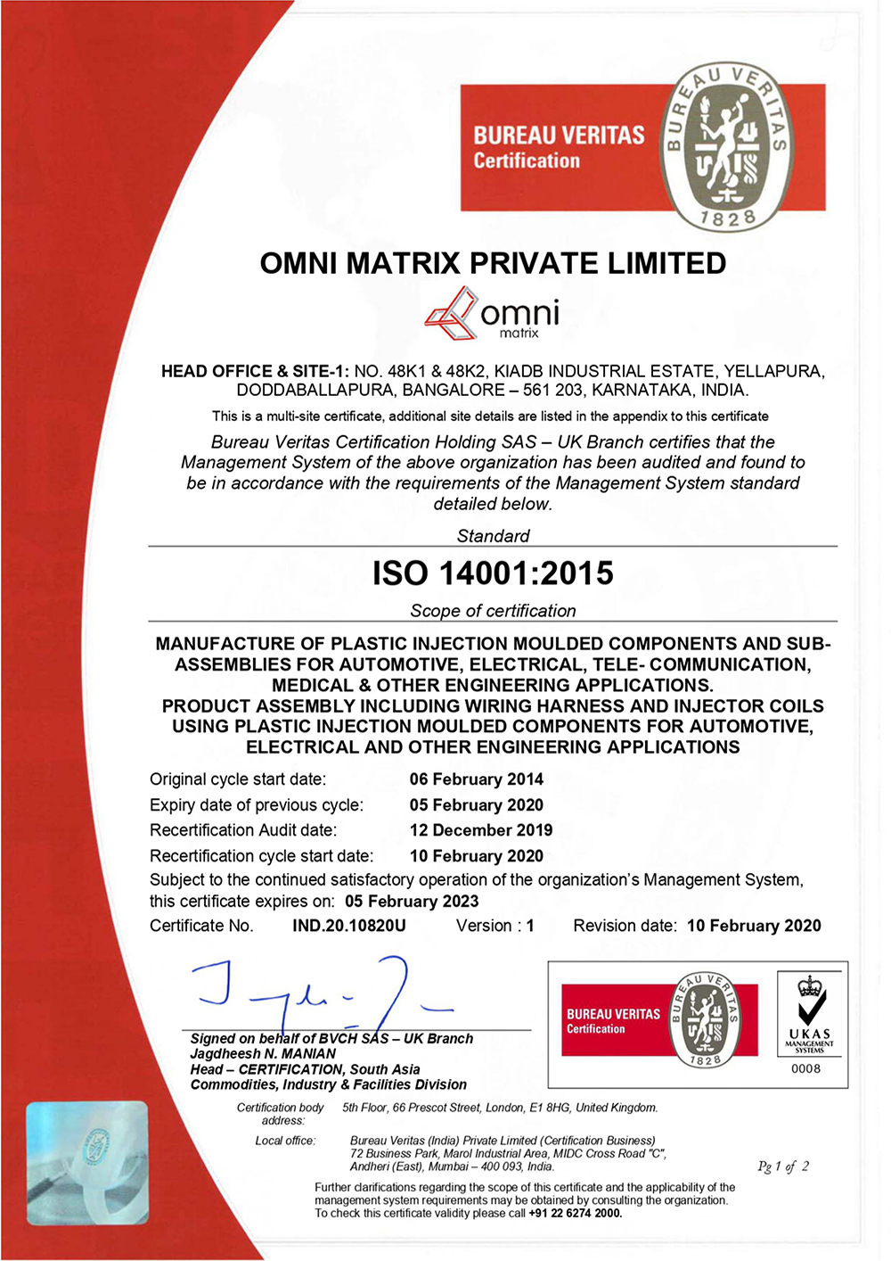 Certification