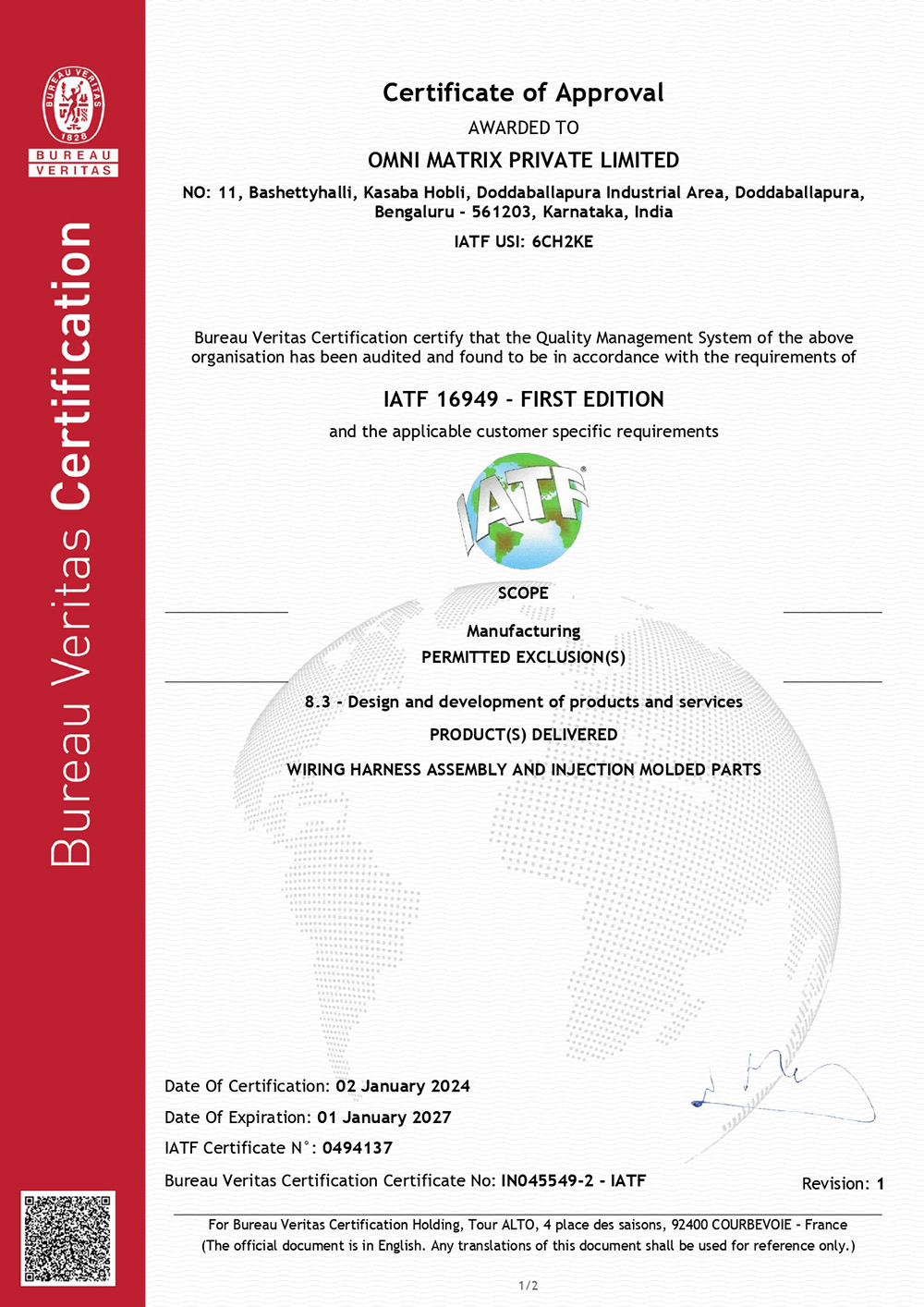 Certification