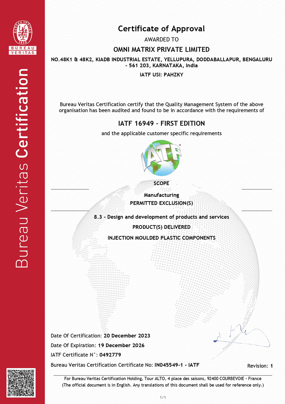Certification